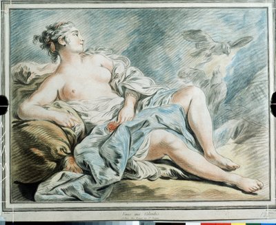 ""Venus With Doves"" (Venus With Doves) パステル Louis-Marin (Louis Marin) Bonnet (1743-1793) 18th Century Pushkin Museum, Moscow 作： Louis Marin Bonnet