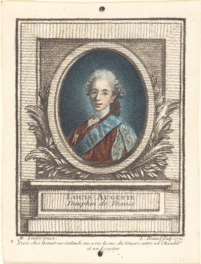 フランス王太子ルイ＝オーギュスト 作： Louis Marin Bonnet after Louis Michel Van Loo