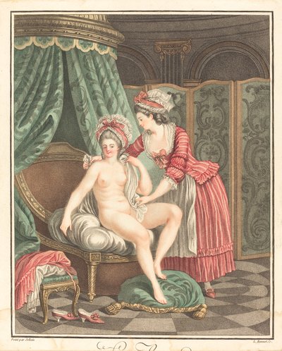 お風呂 作： Louis Marin Bonnet after Nicolas René Jollain
