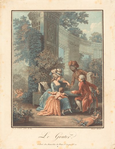 アフタヌーンティー 作： Louis Marin Bonnet after Pierre Antoine Baudouin