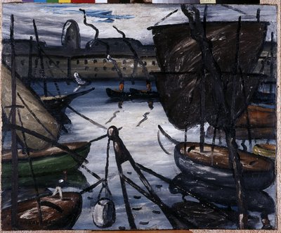 O antigo porto. Pintura de Louis Mathieu Verdilhan (Louis-Mathieu Verdilhan 作： Louis Mathieu Verdilhan