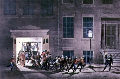 The Night Alarm」（ニューヨーク、Currier and Ives社刊 作： Louis Maurer