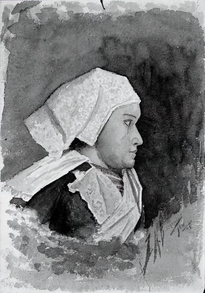 ブルターニュの農民の女性、1884 年。 作： Louis Michel Eilshemius