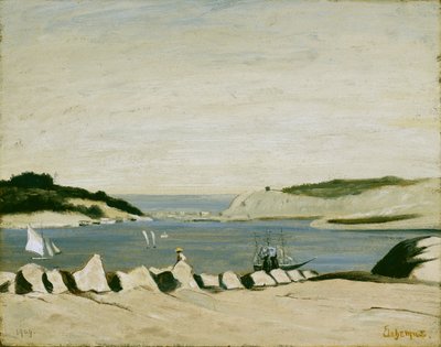 コーストシーン、1909年（紙に油彩、キャンバスにマウント） 作： Louis Michel Eilshemius