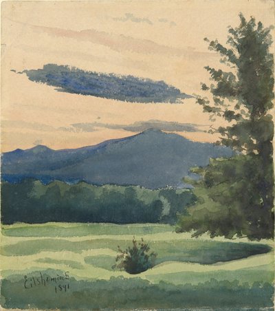 緑の牧草地 作： Louis Michel Eilshemius