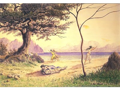 1900年頃の「The Rescue」。 作： Louis Michel Eilshemius