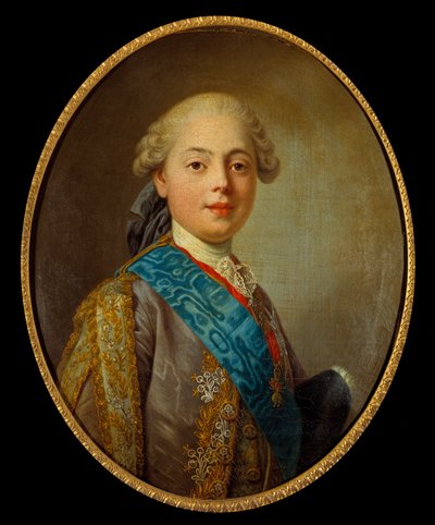 フランス王であり、プロヴァンス伯であったルイ18世（1755-1824）の肖像。ルイ・ミシェル・ヴァン・ロー（1707-1771）の作品 作： Louis Michel van Loo