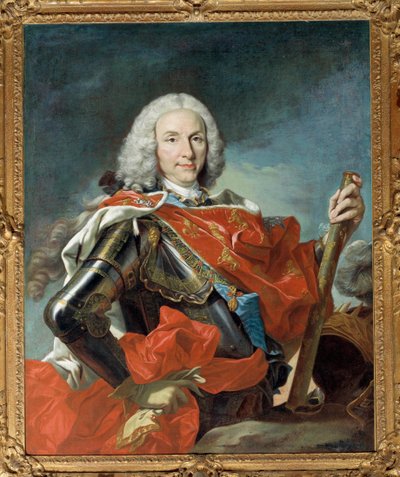 スペイン王フィリップ5世の肖像(1683-1746) ルイ・ミシェル・ファン・ロー(1707-1771)の絵画 1745年 薄暗い。1,04 x 0,83 m - スペイン王フィリップ5世（1683-1746年）の肖像。ルイ・ミシェル・ファン・ロー（1707-1771）による絵画 作： Louis Michel van Loo
