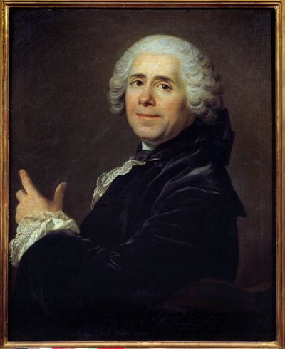 フランスの作家マリヴォーことピエール・カルレ・ド・シャンブラン・ド・マリヴォー（1688 - 1763）の肖像 - ルイ・ミシェル・ヴァン・ロー（1707 - 1771）の絵画 作： Louis Michel van Loo