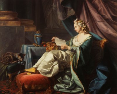 手紙を読んでいる若いスルタン 作： Louis Michel van Loo