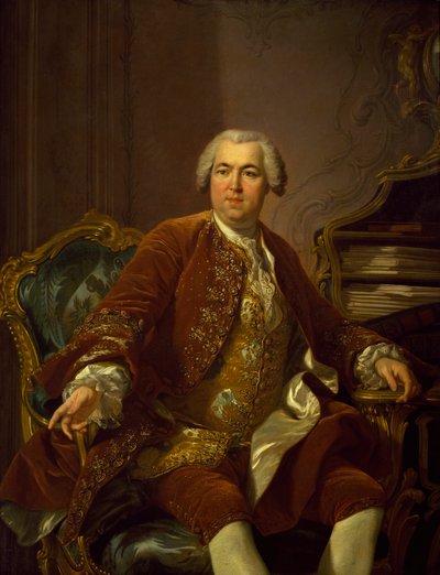 ルイ・ミシェル・ファン・ロー（1707-1771）によるニコラ・ボージョンの肖像 作： Louis Michel van Loo