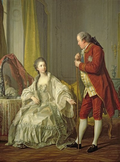 マリニー侯爵とその妻、マリーフランソワコンスタンスジュリーフィルールの肖像 作： Louis Michel van Loo