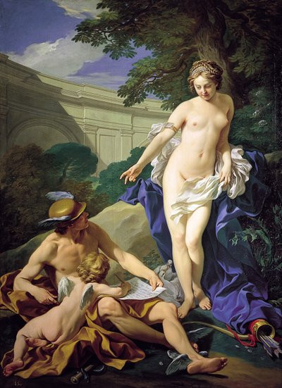 金星と水星とキューピッド 作： Louis Michel van Loo