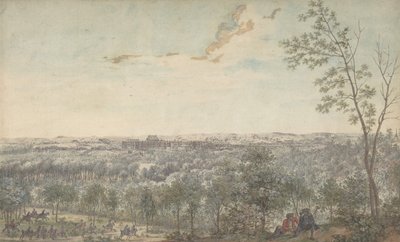 南西から見たヴェルサイユ宮殿、1779年 作： Louis Nicolas de Lespinasse