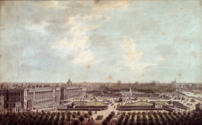 ルイ15世広場（現在のパリ・コンコルド広場）の眺め ルイ・ニコラ・ド・レスピナス（1734-1808）による水彩画 1778年 パリ、カルナヴァレ美術館 作： Louis Nicolas de Lespinasse