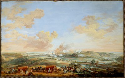オーストリア継承戦争（1741年〜1748年）の様子。"クレルモン伯爵によるナミュール城の包囲（1746年9月24日から30日まで）" グアッシュ：ルイ・ニコラ・ヴァン・ブラーレンベルグ（1716-1794） 1782年 日0,59x0,94 m ヴェルサイユ宮殿、城の博物館 作： Louis Nicolas van Blarenberghe