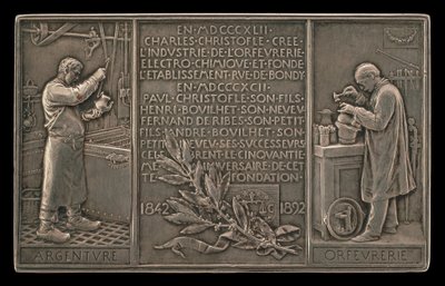 クリストフル社創立 50 周年、1842 年～1892 年 [逆] 作： Louis Oscar Roty