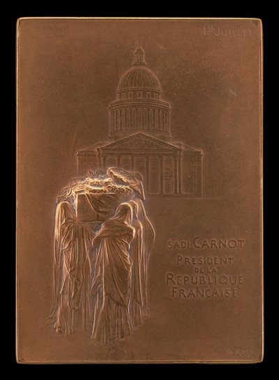 パンテオンに運ばれるサディ・カルノー大統領の遺体［裏面］1894年 作： Louis Oscar Roty