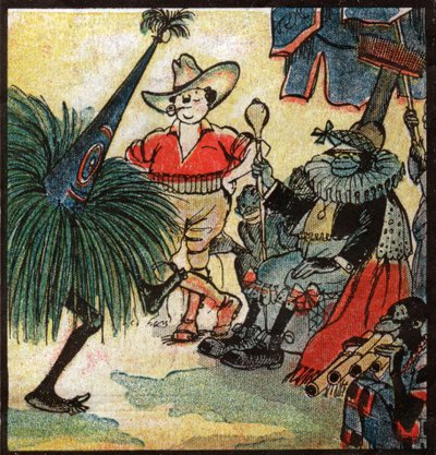 ヨーロッパ人入植者ネスター・フェンレロクがアフリカの部族を訪問。 1923年（彫刻） 作： Louis Peltier