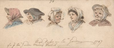 コベントガーデンのヘッドドレス 作： Louis Philippe Boitard
