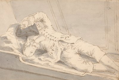 Mies nukkumassa kerrossänkyyn laivalla 作： Louis Philippe Boitard