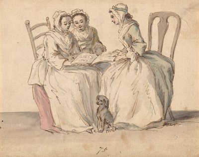 3 着席の女性 作： Louis Philippe Boitard