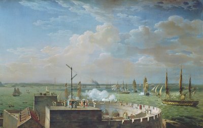 シェルブール港、1822 作： Louis Philippe Crepin