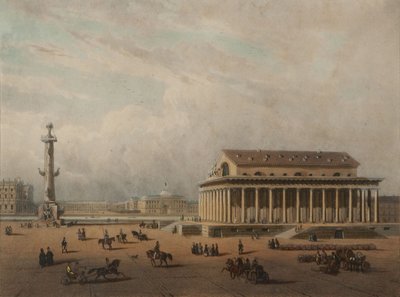 サンクトペテルブルクの証券取引所、1840 年代末。 作： Louis Pierre Alphonse Bichebois