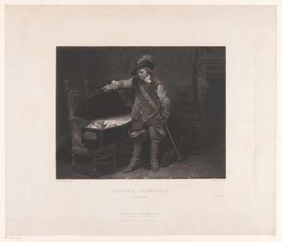 イングランド王チャールズ1世の棺にいるオリバー・クロムウェル オリバー・クロムウェル。 1649 年 1 月 30 日 (オブジェクトのタイトル) 作： Louis Pierre Henriquel Dupont