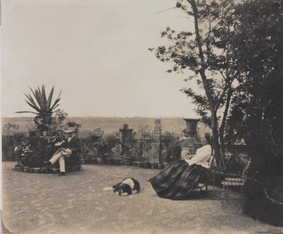 無題の男と女のリラックス、c。 1854年。 作： Louis Pierre Theophile Dubois de Nehaut