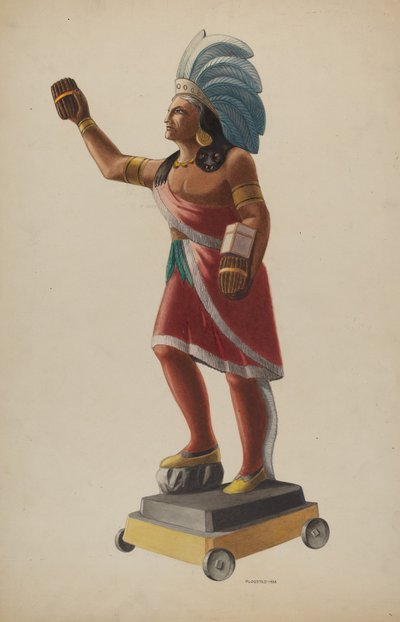 シガーストア・インディアン、1938年 作： Louis Plogsted