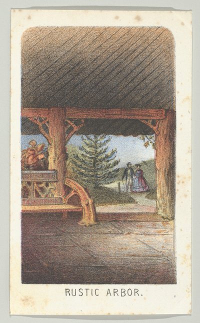 素朴な木立、シリーズ「ニューヨーク・セントラルパークの風景」より、第3部、1864年。 作： Louis Prang