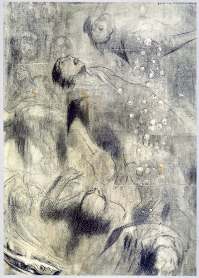 「海の鉱山」、1916 年 作： Louis Raemaekers
