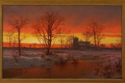 日没、1862年冬（油彩・キャンバス） 作： Louis Rémy Mignot