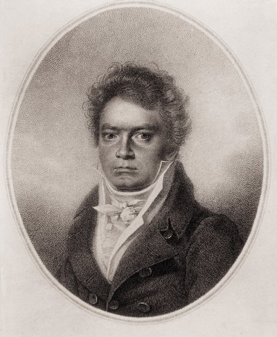Beethoven, Ludwig, van. Compositor alemão (gravura) 作： Louis Rene Letronne