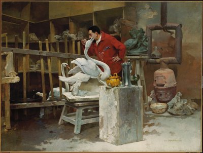 動物の彫刻家、1894 作： Louis Robert Carrier Belleuse