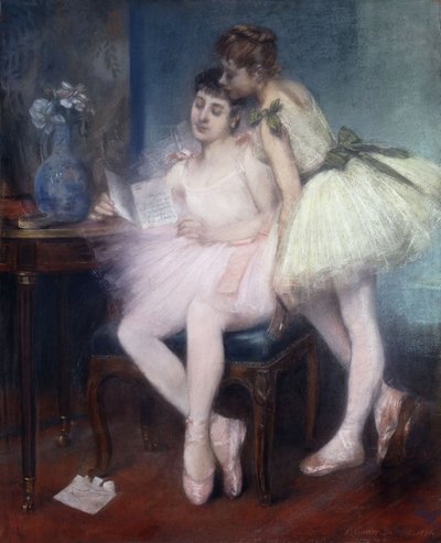 手紙;手紙、1890 作： Louis Robert Carrier Belleuse