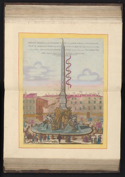フィアストロメンフォンテイン テ ローマ Obelisco Panphilio gia nell ippodrom (...) (オブジェクトのタイトル) 作： Louis Rouhier