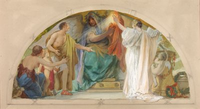 確固とした信念--真実、大胆さ、自立（旧上院事務局ビル、オーバードアのための書斎） 作： Louis Schaettle