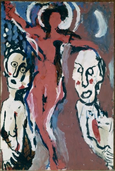 磔刑（赤いキリスト） 作： Louis Soutter