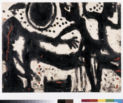致命的なあざ、1939年（紙にインクとガッシュ） 作： Louis Soutter