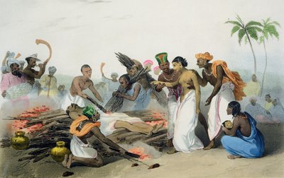 ジャン・アンリ・マーレット（1770-1848）とCo.、1827-35によって彫刻されたMEバーヌーフの「フレンチインディーズ」のブック15の3枚目のプレート 作： Louis Thomas Bardel