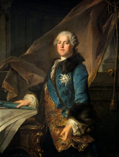 マリニー侯爵の肖像、1755 作： Louis Tocqué