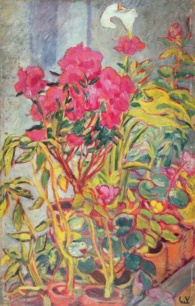 ツツジ、1918年頃（船上油） 作： Louis Valtat