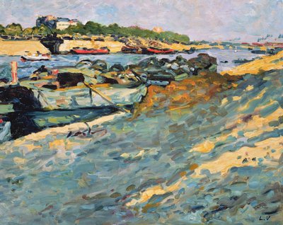 セーヌ川のはしけ 作： Louis Valtat