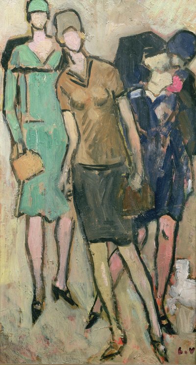 プルオーバーを着たフィギュアと若い女の子 作： Louis Valtat