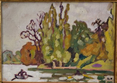 ブローニュ湖のボート 作： Louis Valtat