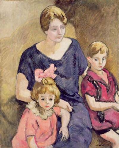 母と子（キャンバスに油彩） 作： Louis Valtat