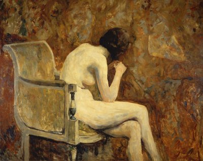 肘掛け椅子のヌード 作： Louis Valtat