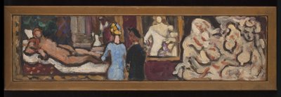 ティツィアーノの「ウルビーノのヴィーナスとフローラ」からの習作、1935年春から夏にかけてプチ・パレで開催された「イタリア美術」展で制作（油彩、厚紙） 作： Louis Valtat